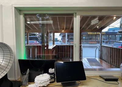 image of the front counter window