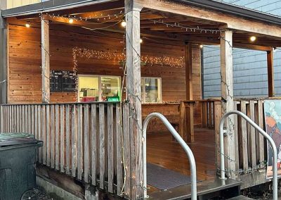 image of the front deck and steps