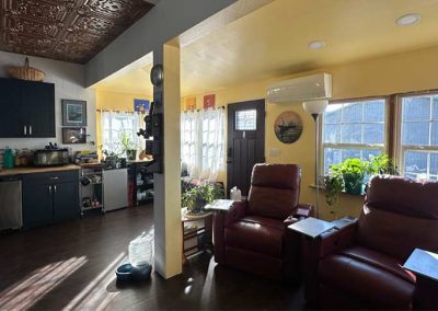 image of the front entry and living room