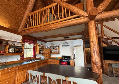 image of dining area and kitchen