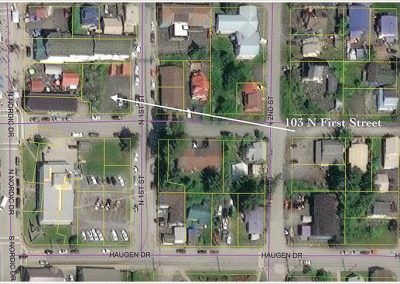 aerial view of the lot on 103 North 1st Street